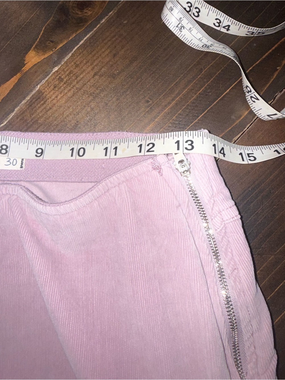 Free People We The Free Corduroy Dusty Mauve Flare Pants Size 30 - Picture 8 of 10